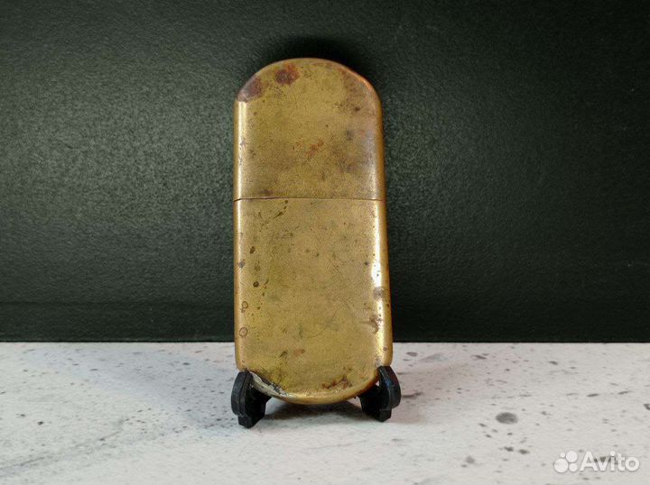 Зажигалка антикварная трофейная латунь Германия