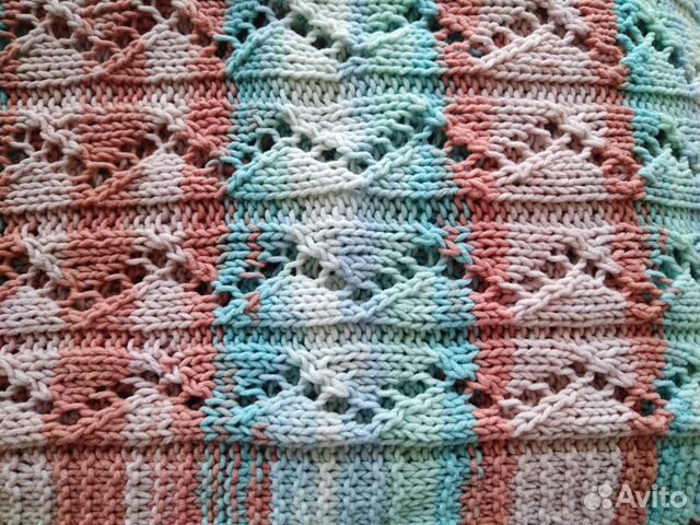 Плед детский вязаный ручная работа