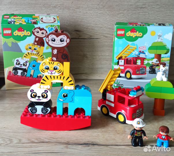 Лего дупло 10901 Пожарная машина и Животные 10884