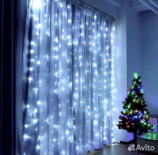 Гирлянда штора 3х3