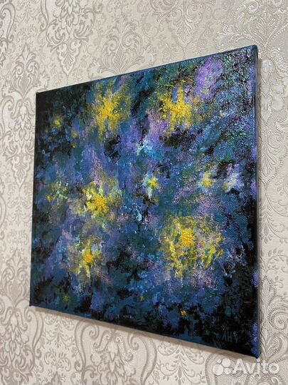 Картина абстракция интерьерная 30*30 акрил/лак