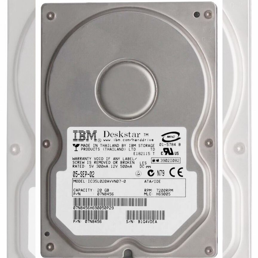 [IC35L020AVVN07-0] Жесткий Диск Ibm 20gb Ide 3.5 Ic35l020avvn07-0