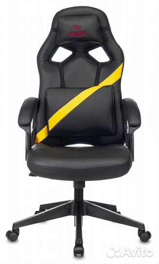 Кресло игровое Zombie driver черный/желтый искусст