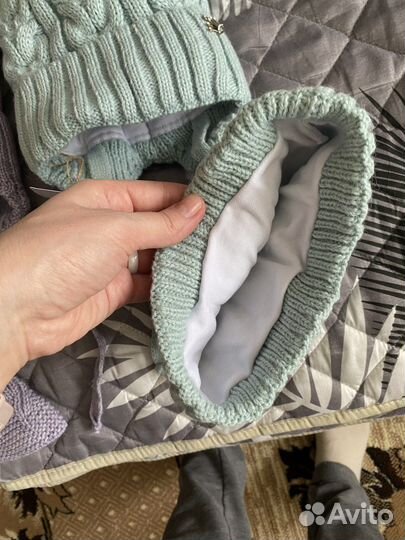 Комплект шапка и снуд (шарф) для девочки новый