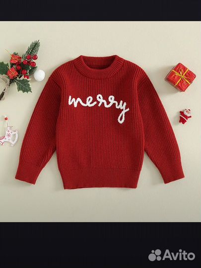 Новогодняя Кофта свитер для мальчика 4 года