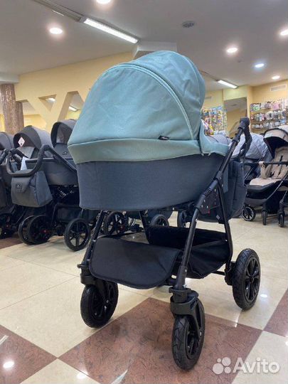 Коляска 2 в 1 Indigo Charlotte Sity темно серая+ша