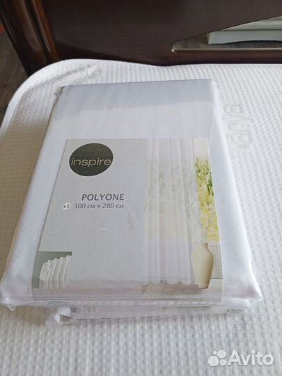 Тюль вуаль на шторной ленте 2шт