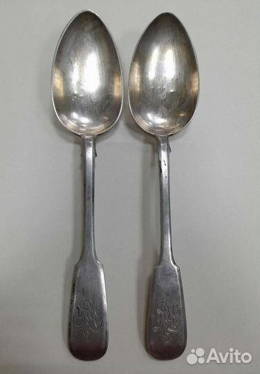 Антикварные столовые ложки серебро 84 проба 19 век