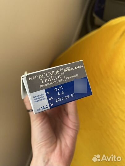 Линзы Acuvue Trueye 1day -2,25 кривизна 8.5