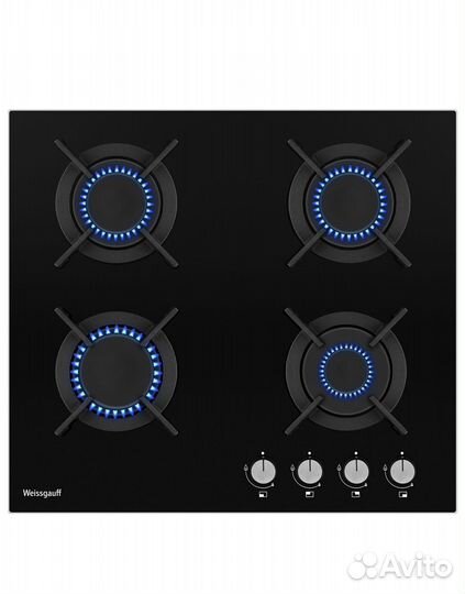 Поверхность газовая варочная черное стекло