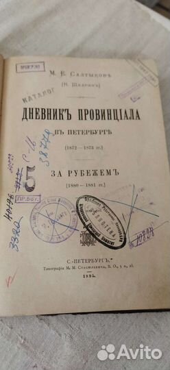 Старинная книга 1895 г. дневник провинциала