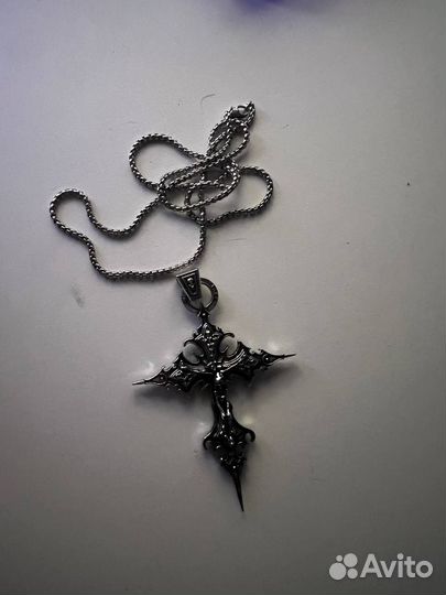 Крест готика opium y2k chrome hearts