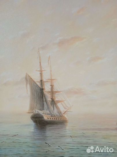 Пейзаж в багете, дл.107 см