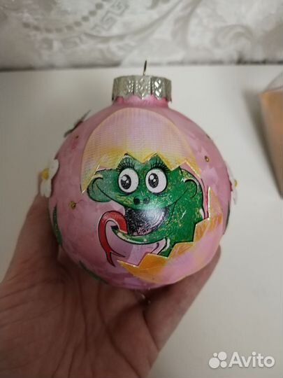 Елочная игрушка стекло