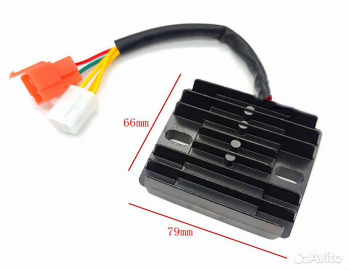 Реле регулятор CG/CB 150-250 фишки (2 папа + 3 мам