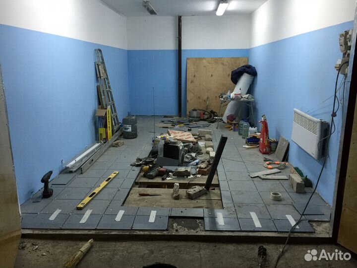 Ремонт гаража, вывоз мусора стяжка