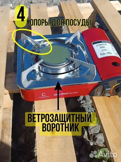 Настольная газовая плита походная