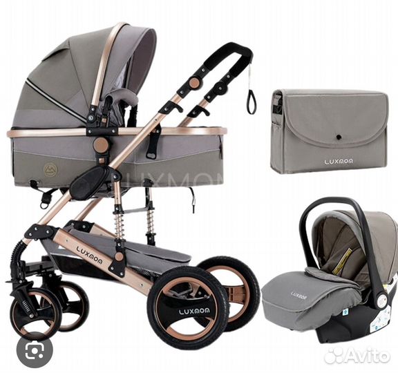 Коляска luxmom 510 3 в 1 новая в коробке