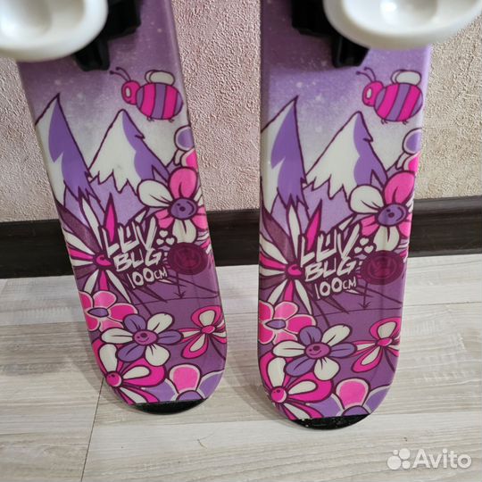 Горные лыжи детские 100см комплект с ботинками