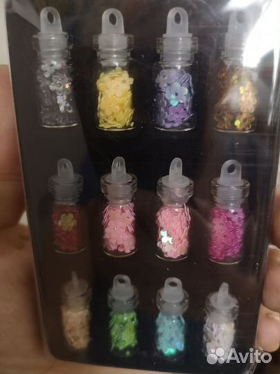 Блестки в бутылочках