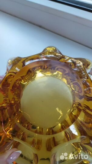 Конфетница Чешское стекло