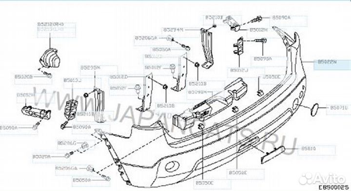 Бампер задний Nissan Qashqai J10