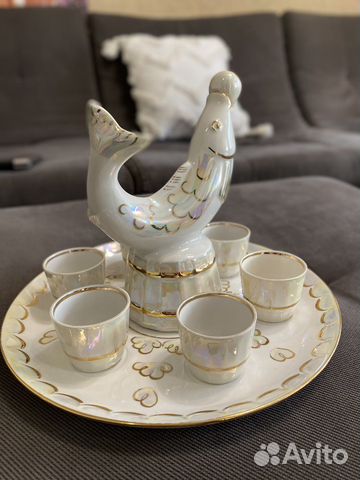 Хфз. Хайта. Рыба с жемчужиной. Сервиз штоф+рюмки