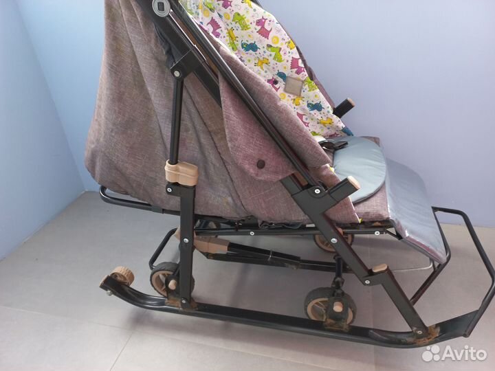 Коляска санки galaxy glory gloss