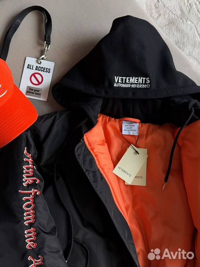 Бомбер Vetements TFD пинтограмма