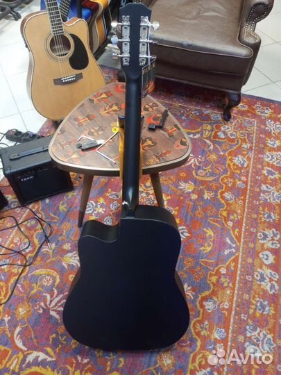 Акустическая гитара черная новая Fante