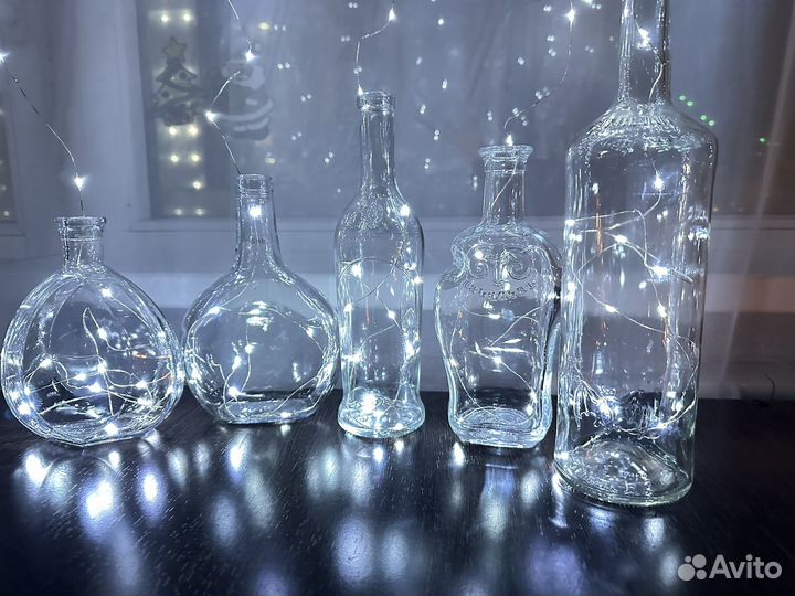 Бутылки стекло вазы для декора для интерьера