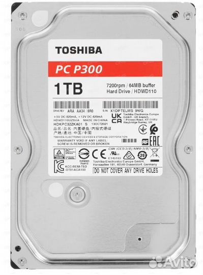 1 тб Жесткий диск Toshiba P300