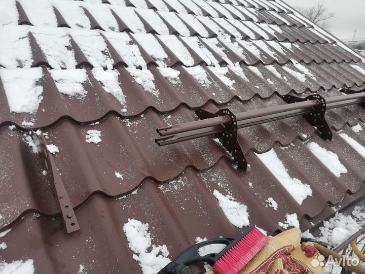 Установка снегодержателей