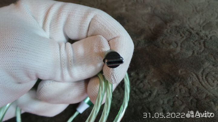 Кабель USB Led магнитный светится TIP-C (тайп-си)