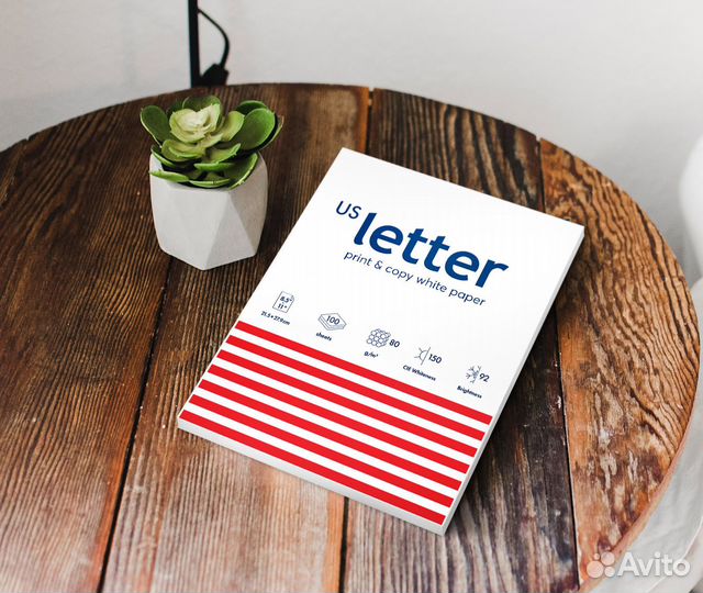 Бумага офисная формата Letter, 80 г, 100 листов