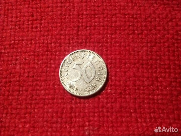 Монеты /50 reichspfenning / 1935 год.F.D. (VF) 2шт