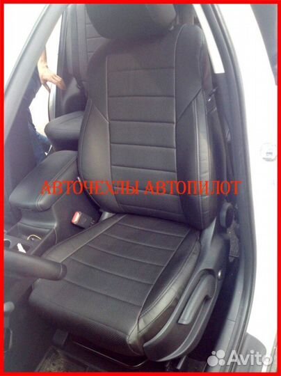 Чехлы Автопилот Kia Sportage 5 из экокожи чёрные