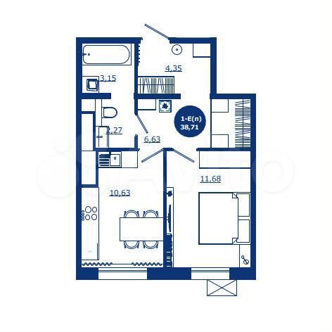 1-к. квартира, 38,7 м², 9/17 эт.