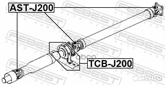 Подшипник подвесной карданного вала tcbj200 Febest