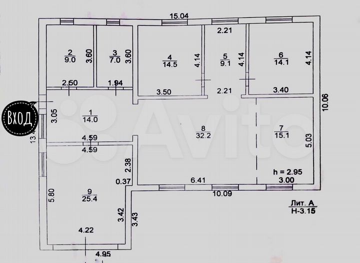 Дом 140,4 м² на участке 8 сот.
