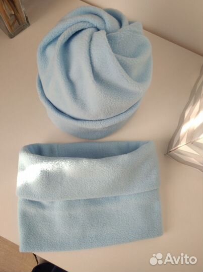 Шапка со снудом из флиса