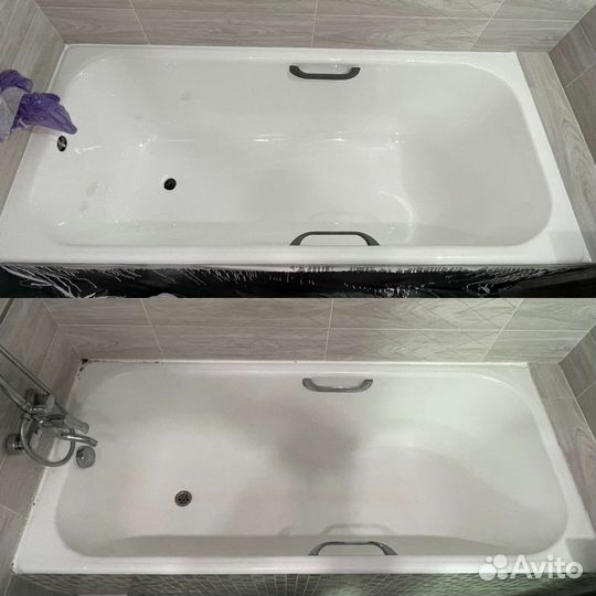 Реставрация ванн Литьевым мрамором, жидким акрилом