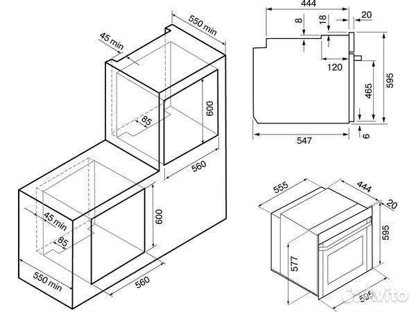 Духовой шкаф krona element 60 BL/BL