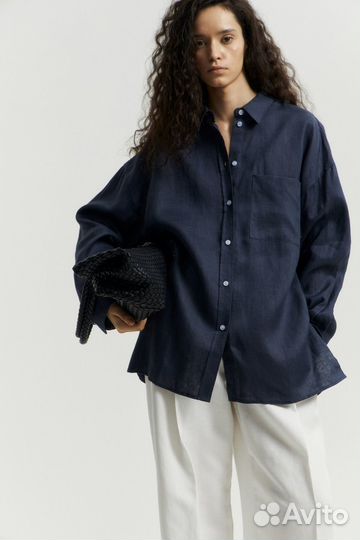 Рубашка изо льна lime