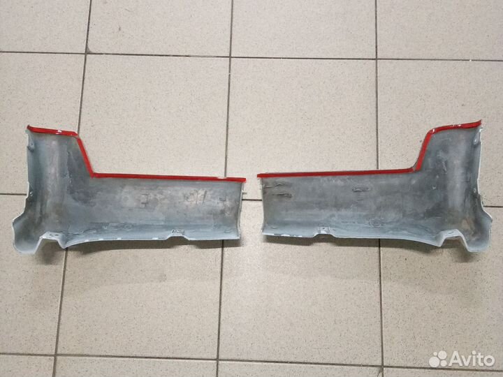 Накладки на пороги задние Митсубиси Галант 8