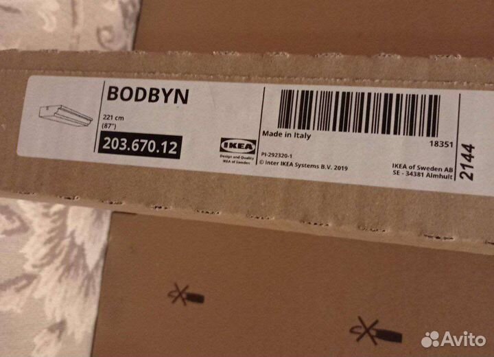 Карниз декоративный будбин IKEA серый