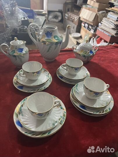 Кофейный сервиз лфз колокольчики СССР