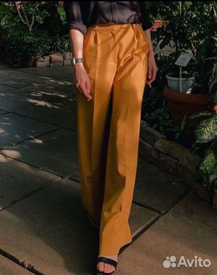 Брюки палаццо charmstore s горчица