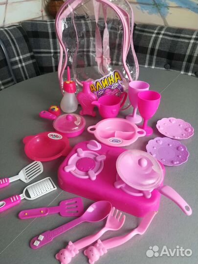 Детская кухонная посуда в рюкзачке