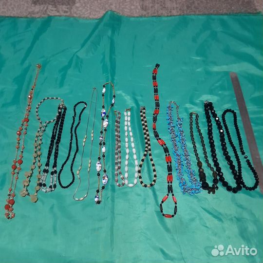 Бусы винтаж Чехия стекло 3